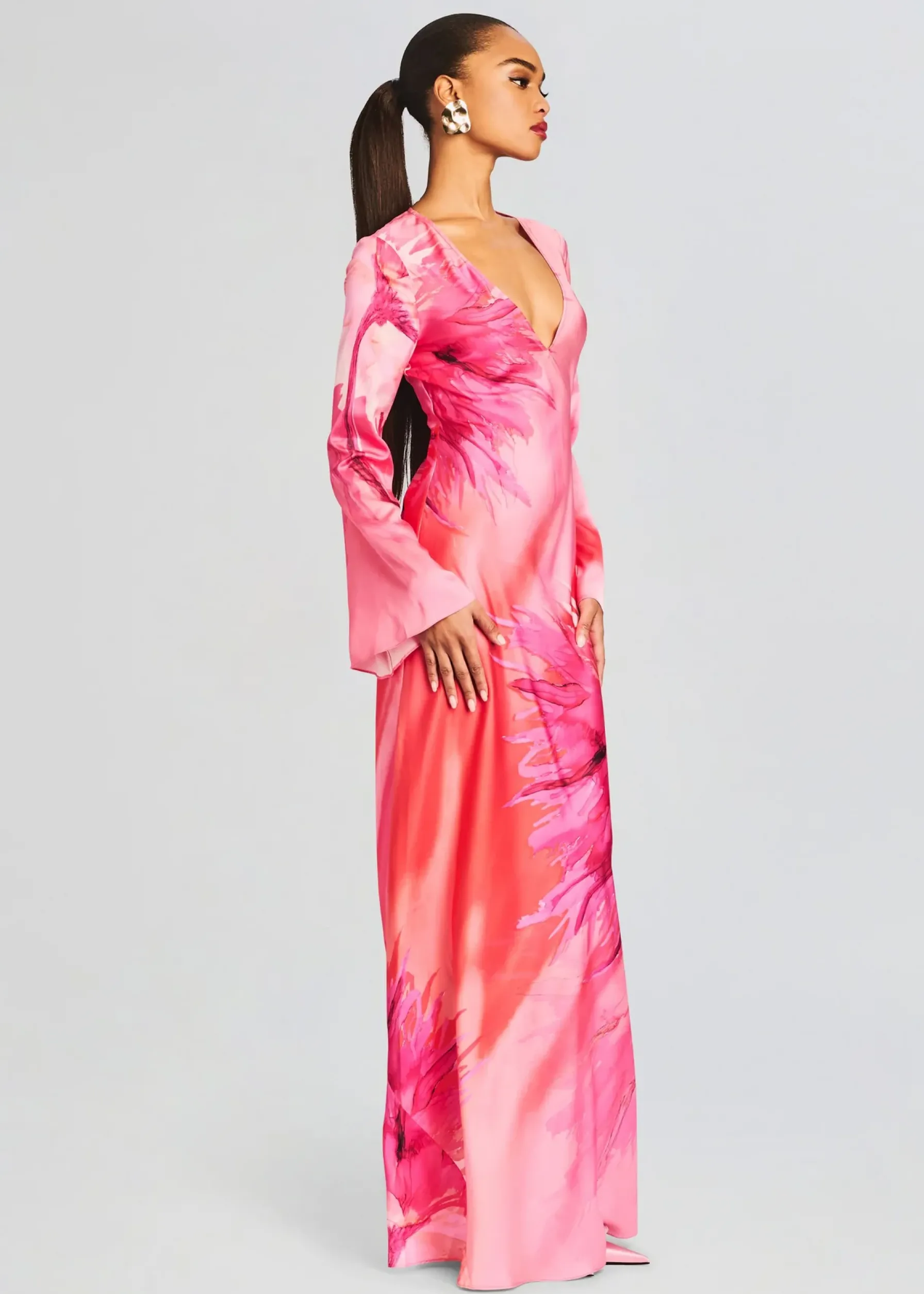 Retrofete Abira Long Dress Pink Discount