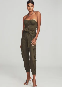 Retrofete Addison Jumpsuit Army Green Best