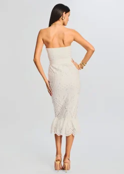 Retrofete Aisha Midi Dress White Shop
