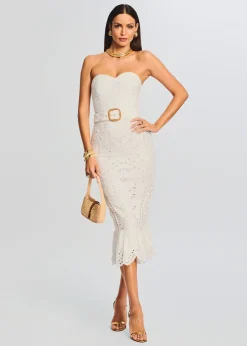 Retrofete Aisha Midi Dress White Shop