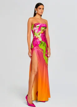 Retrofete Aiyanna Silk Dress Ombre Anthurium Shop