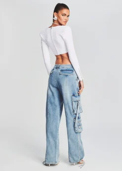 Retrofete Alejandra Cargo Pant Vintage Celeste Online