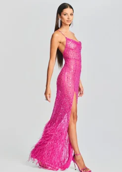 Retrofete Alessandra Embellished Dress Knockout Pink Clearance