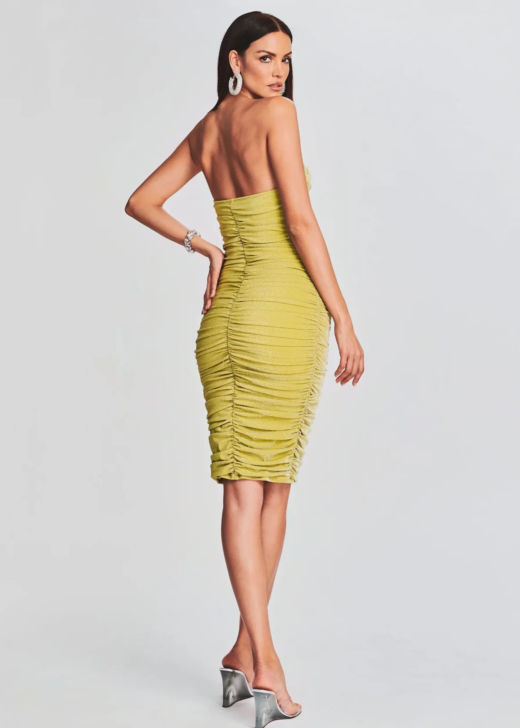 Retrofete Alex Dress Green Lime Lurex Outlet