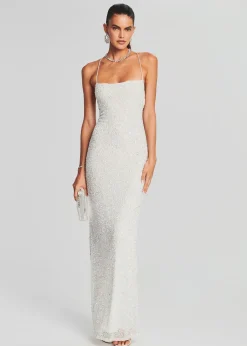 Retrofete Alice Sequin Dress White Fashion
