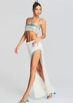 Retrofete Aline Skirt White/Blue Store