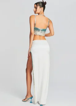 Retrofete Aline Skirt White/Blue Store