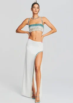 Retrofete Aline Skirt White/Blue Online