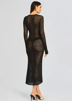 Retrofete Allison Crochet Cardigan Black Discount