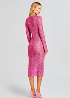 Retrofete Allison Crochet Cardigan Malibu Pink Store