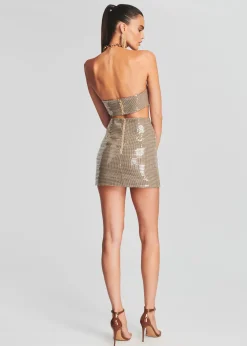 Retrofete Allison Sequin Dress Multi Brown Cheap