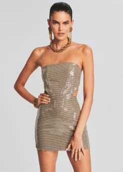 Retrofete Allison Sequin Dress Multi Brown Cheap