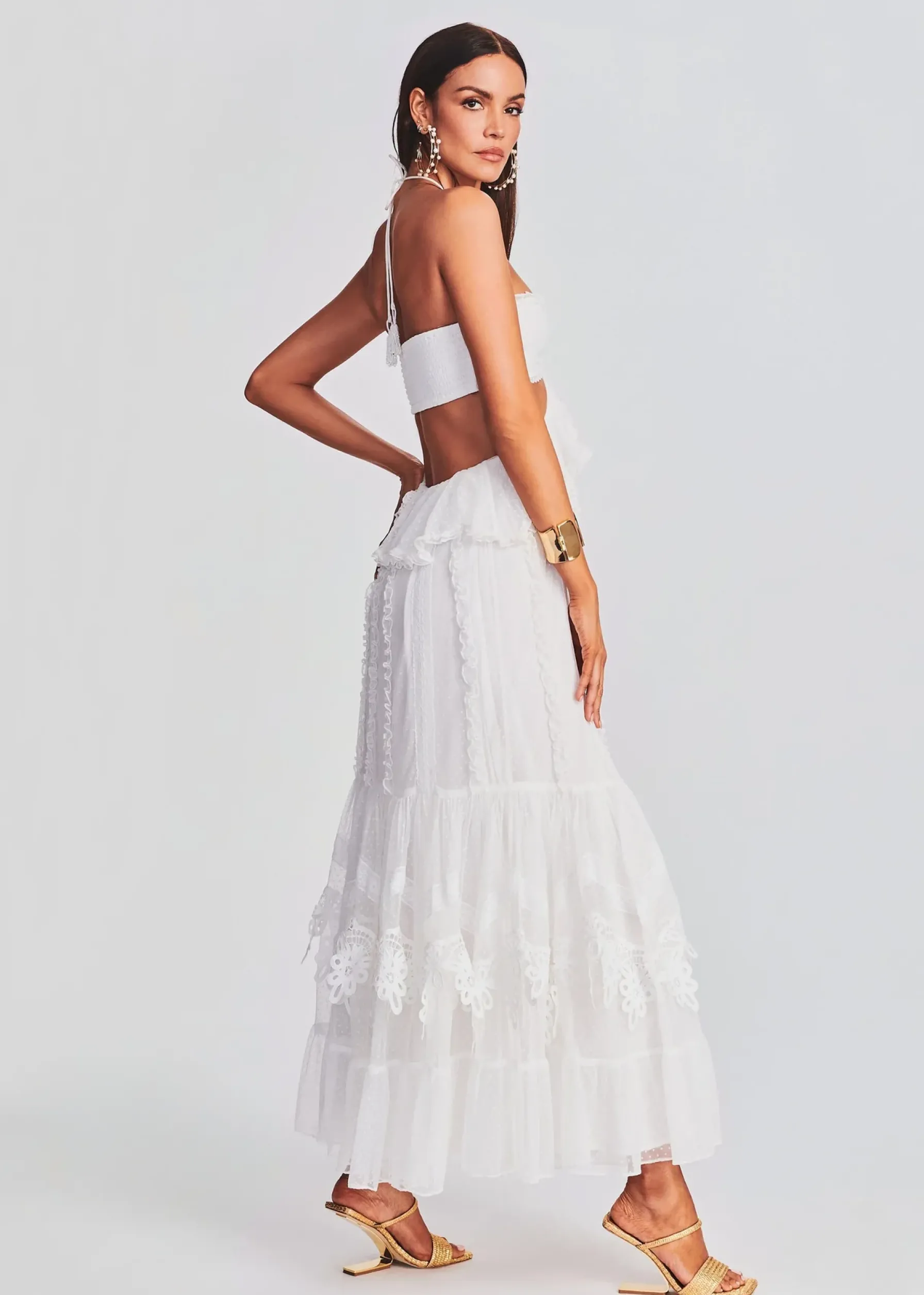 Retrofete Ame Long Dress Off White Outlet