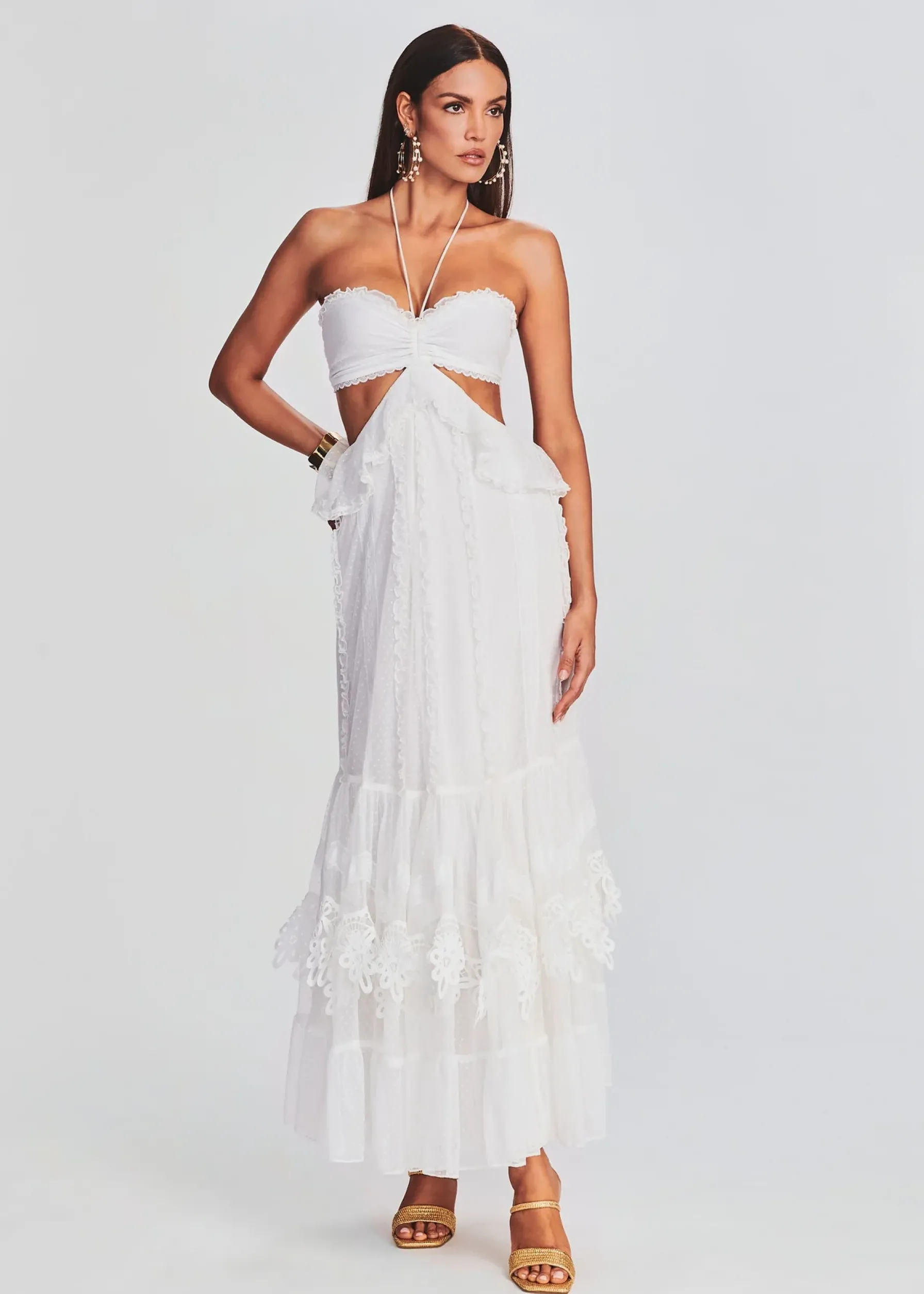 Retrofete Ame Long Dress Off White Outlet