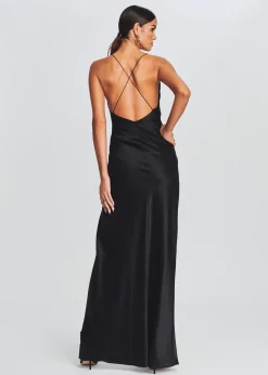 Retrofete Amina Silk Dress Black Cheap
