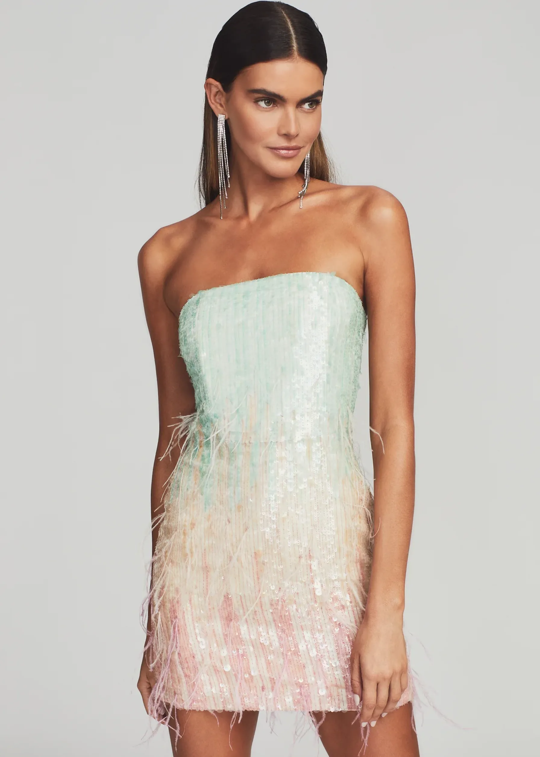 Retrofete Anastasia Sequin Dress Feather Hot