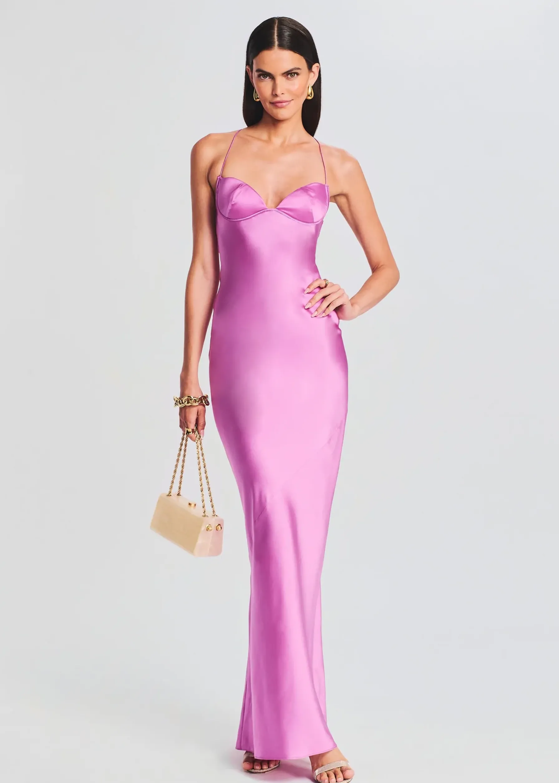 Retrofete Andie Silk Gown Rose Bud Fashion