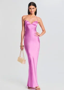 Retrofete Andie Silk Gown Rose Bud Shop
