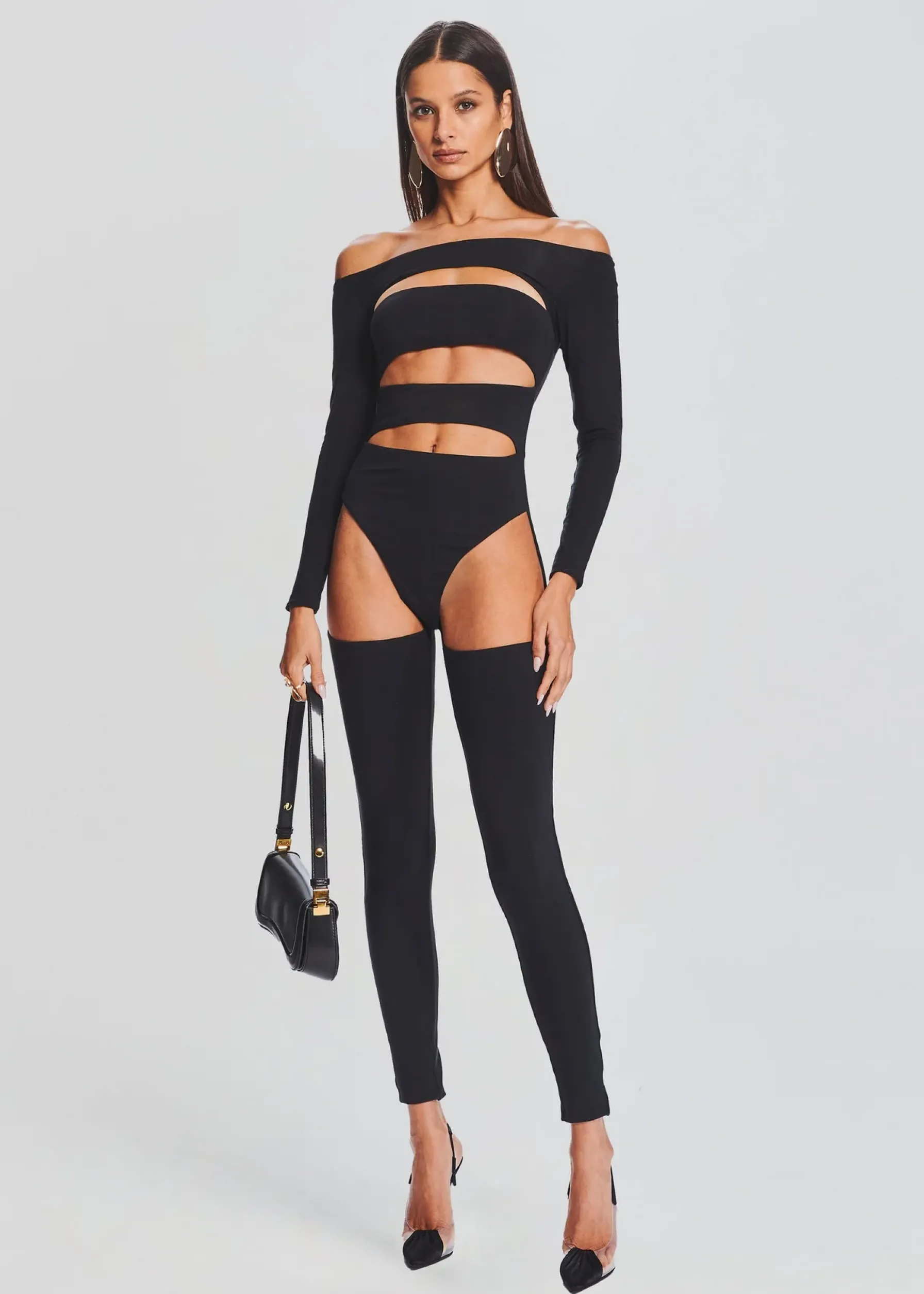 Retrofete Andromeda Catsuit Black Hot
