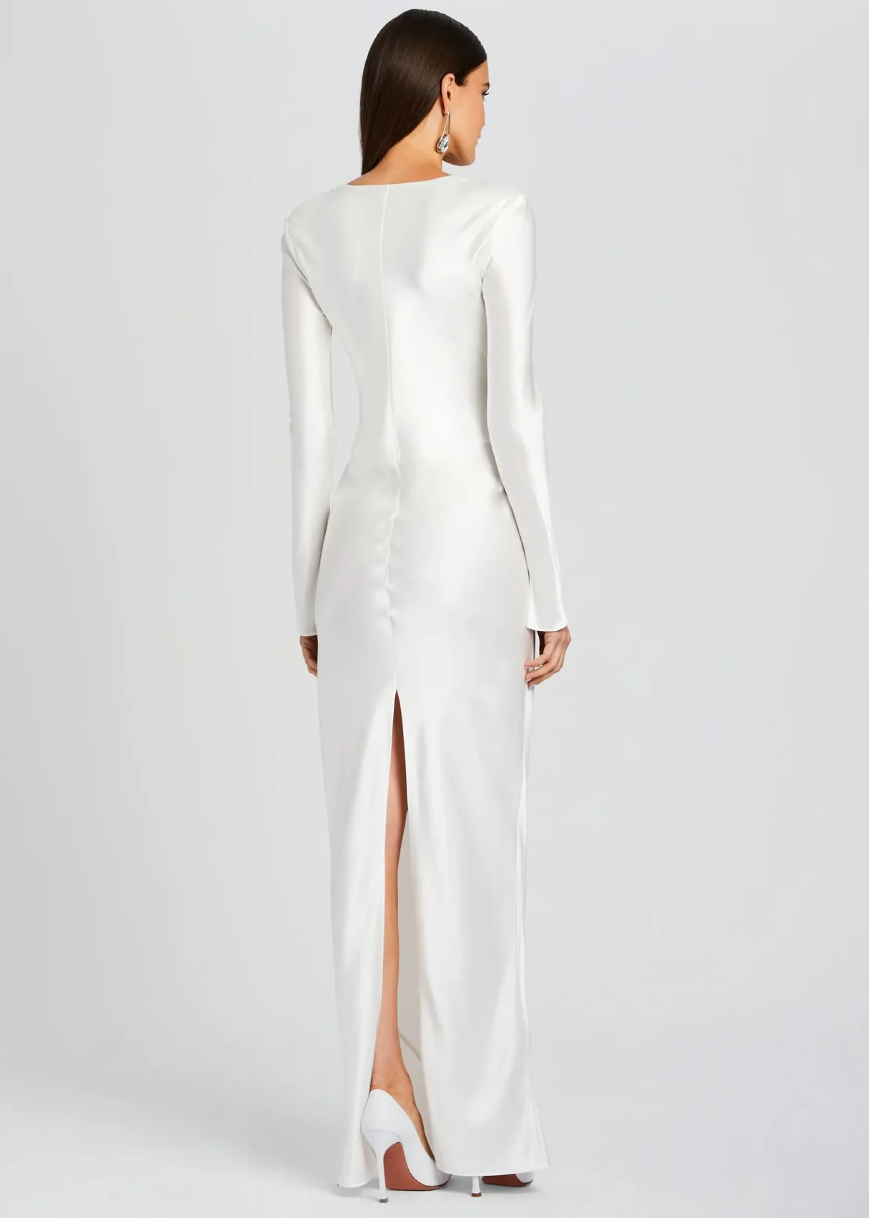 Retrofete Anna Cowl Evening Dress White Outlet