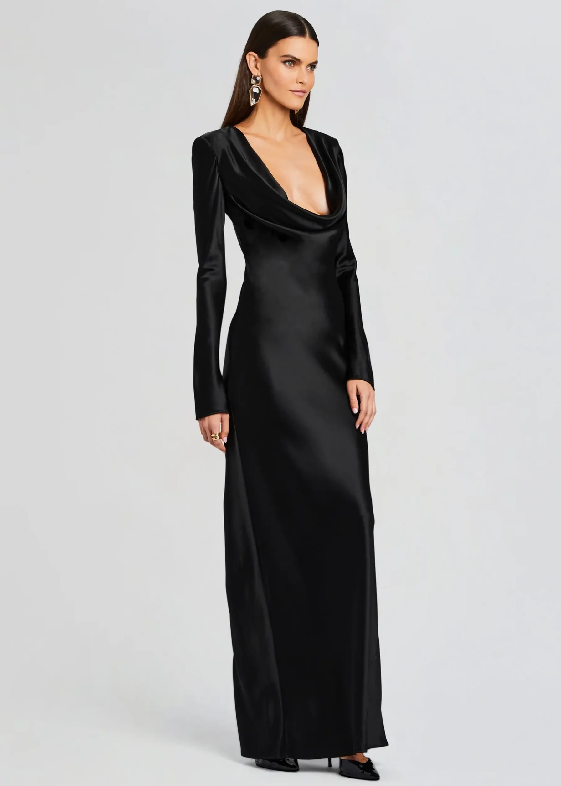Retrofete Anna Cowl Evening Dress Black Flash Sale