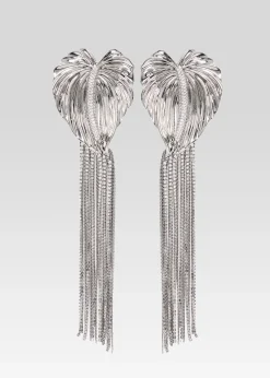 Retrofete Anthurium Drop Crystal Earring Silver Store