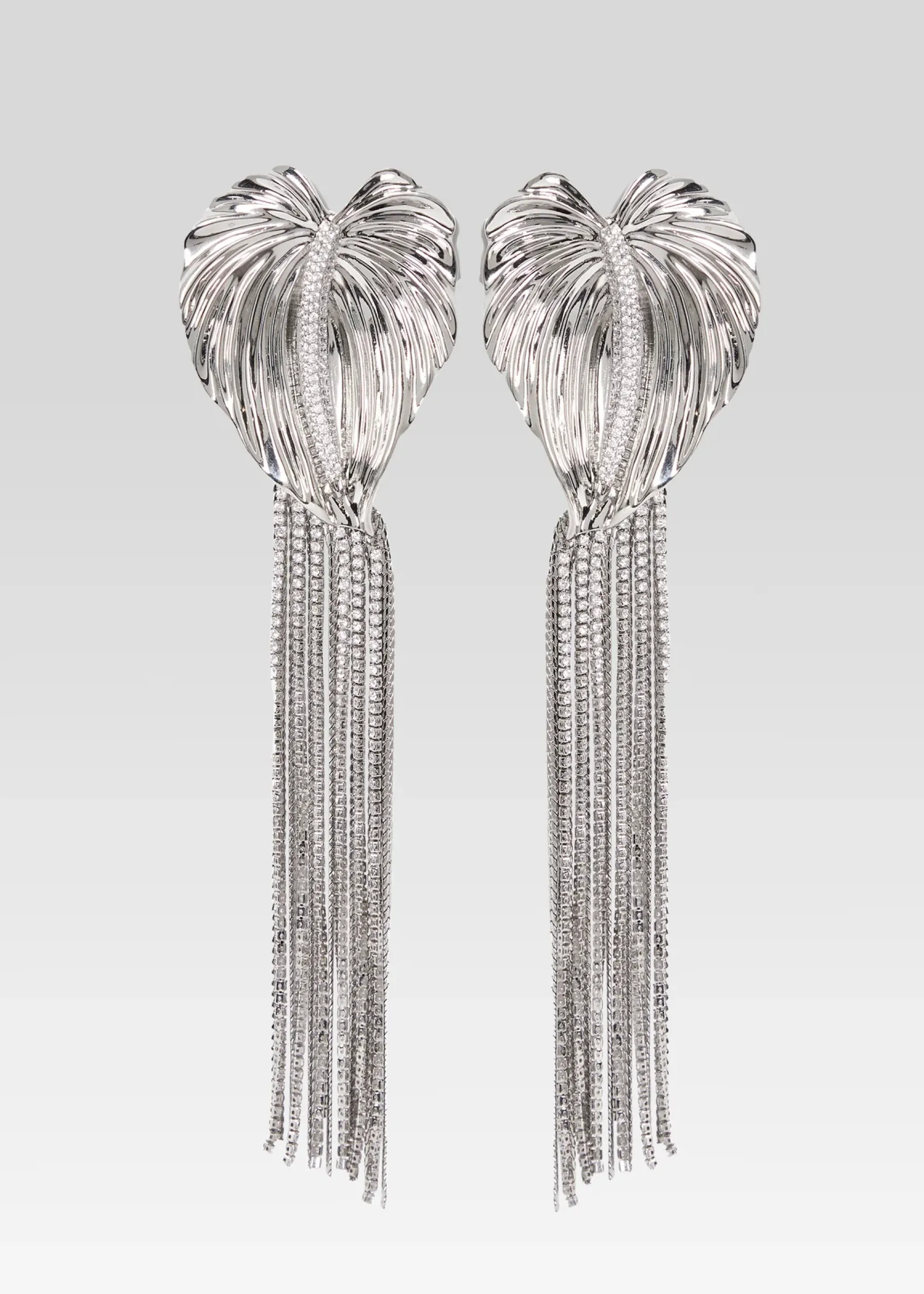 Retrofete Anthurium Drop Crystal Earring Silver Store