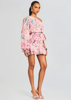 Retrofete April Mini Dress Pink Floral Cheap