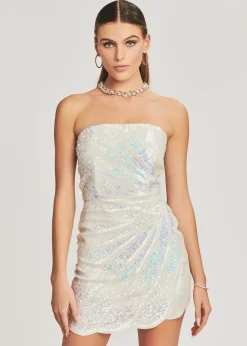 Retrofete Arabelle Sequin Dress White Best Sale