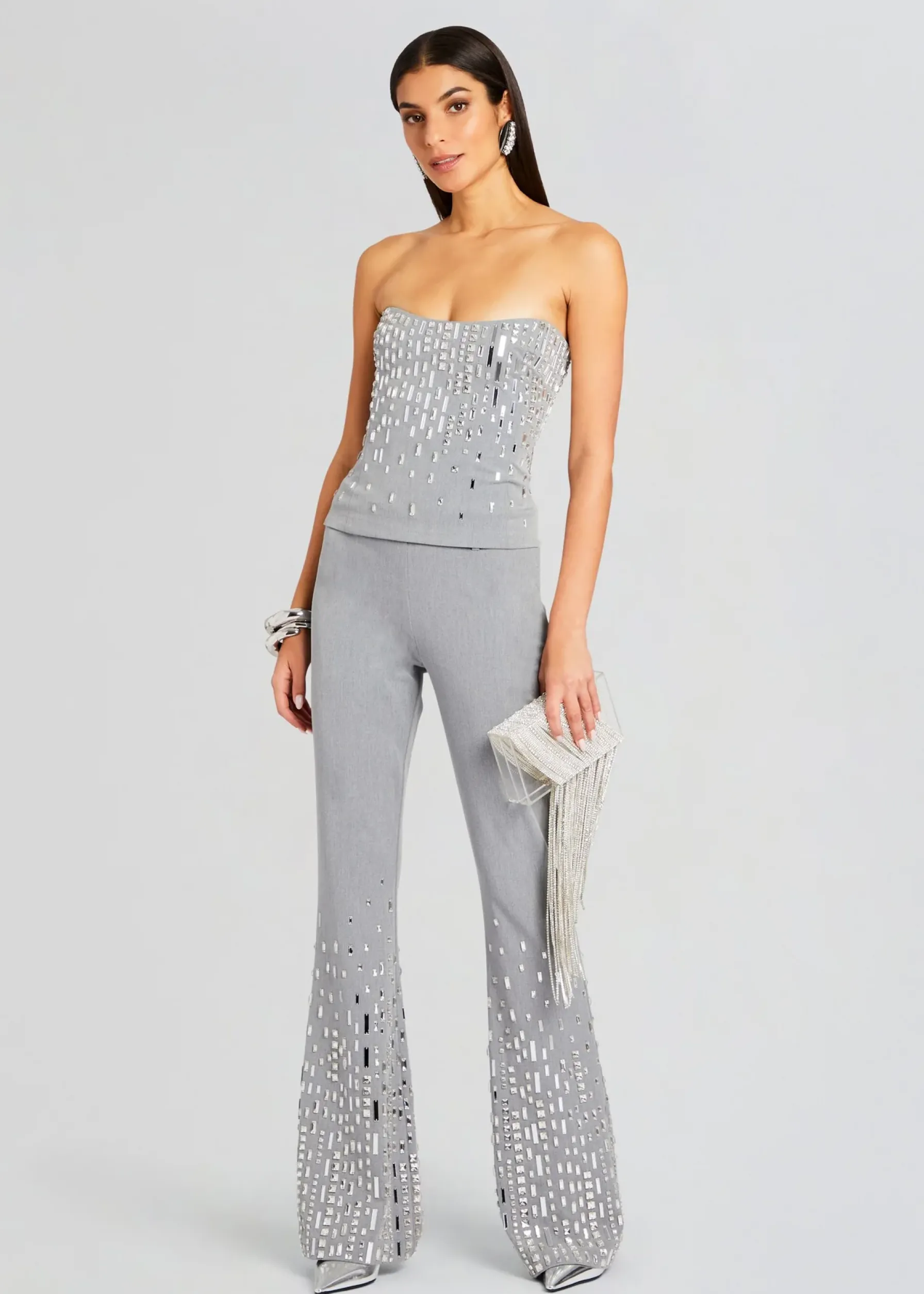 Retrofete Aram Embellished Pant Gray/Silver Online