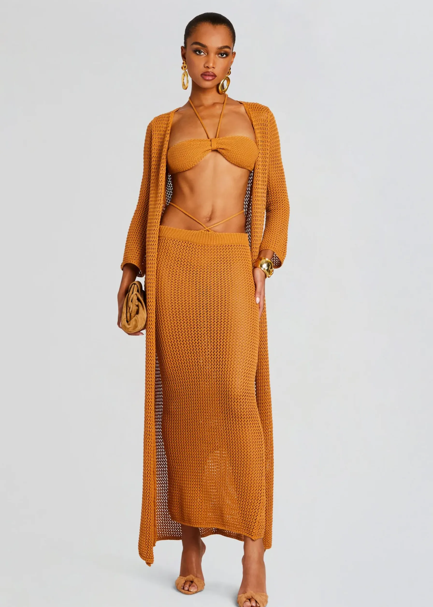 Retrofete Aria Knitted Top Tobacco Cheap