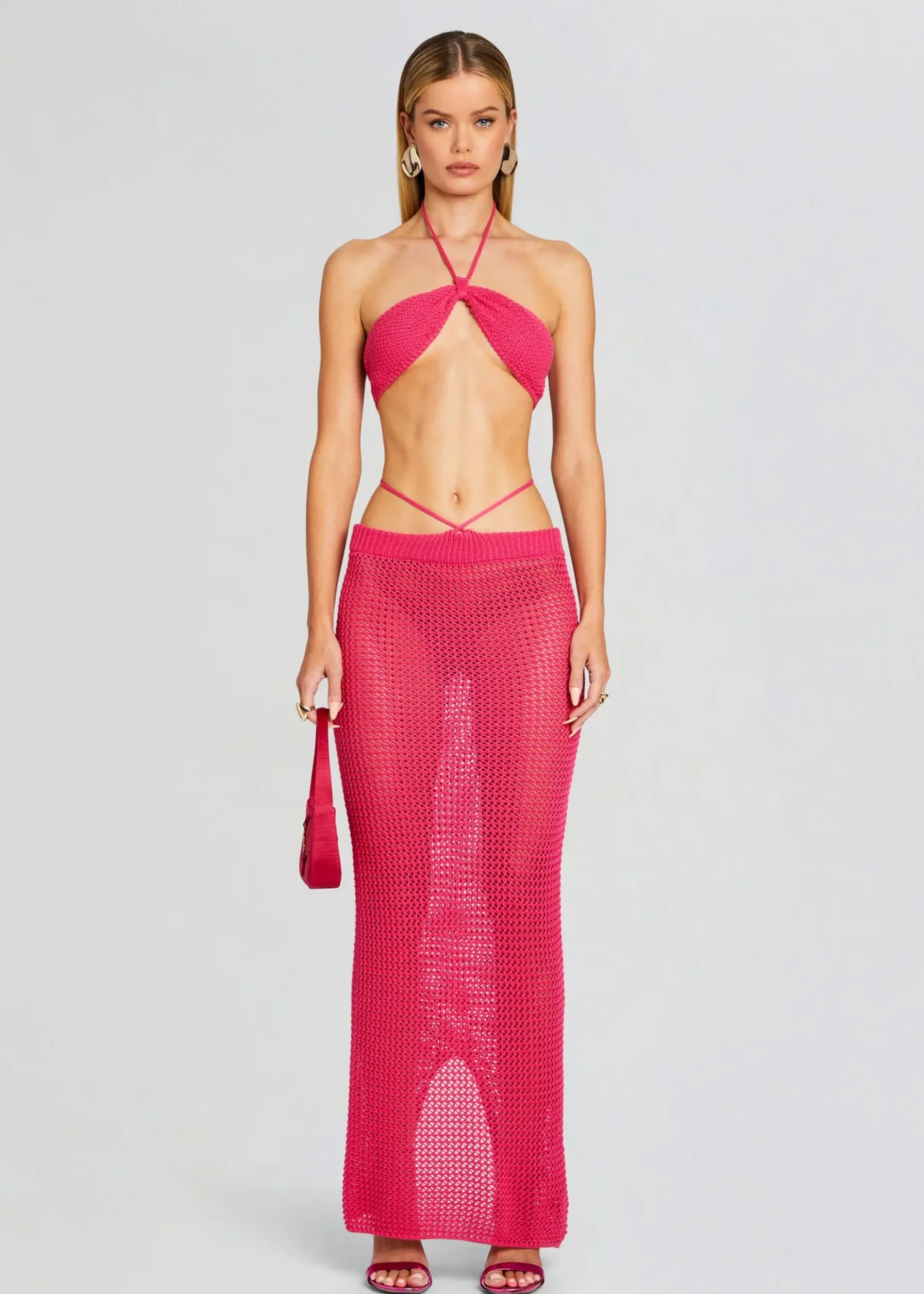 Retrofete Aria Knitted Top Hot Pink Shop