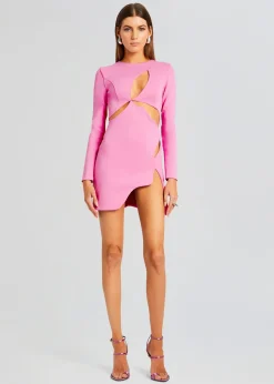 Retrofete Ariel Long Sleeve Mini Dress Pink Fashion