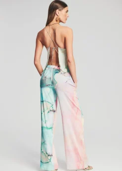 Retrofete Arlene Silk Top Watercolor Marble Cheap