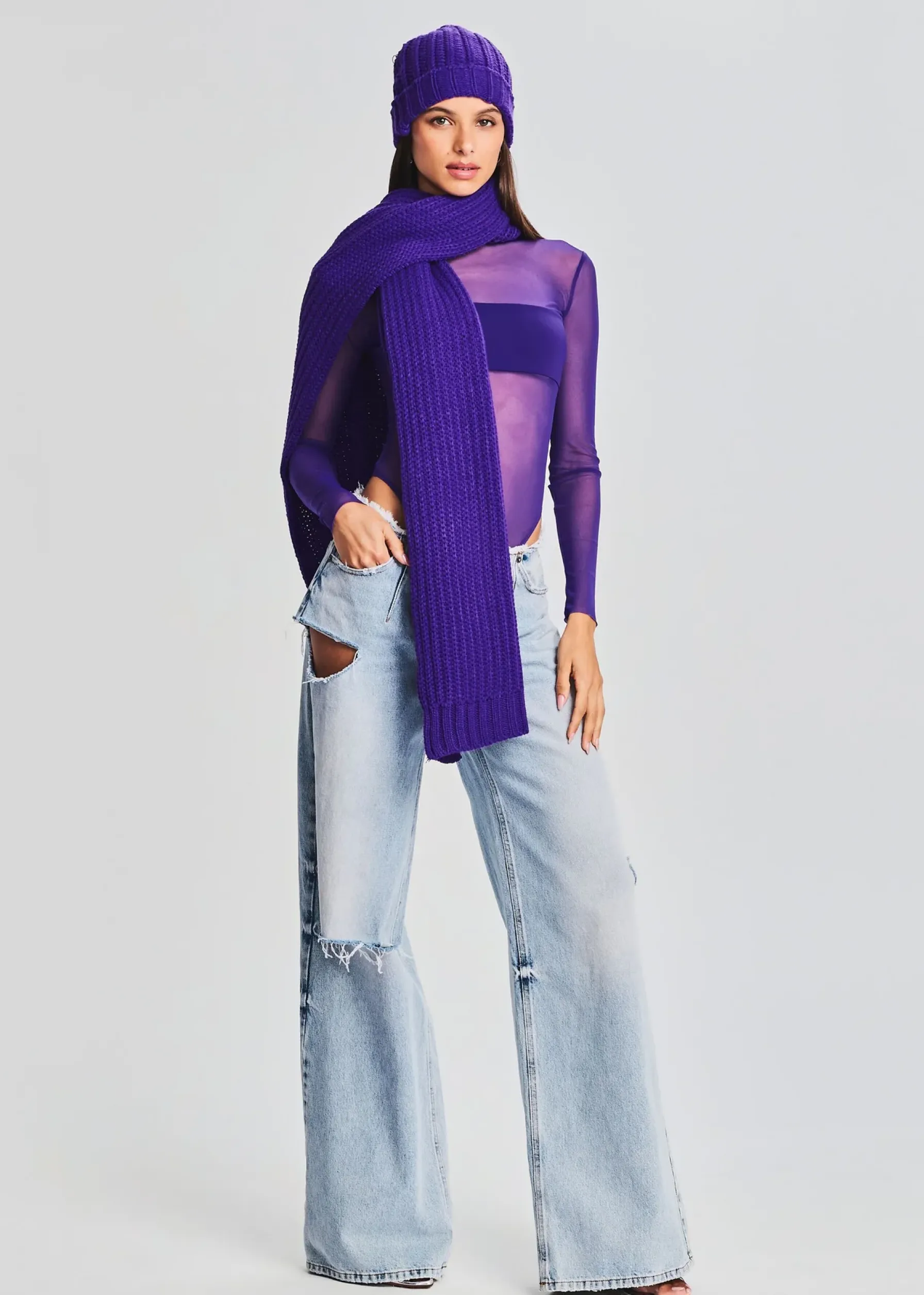 Retrofete Ash Scarf Violet New