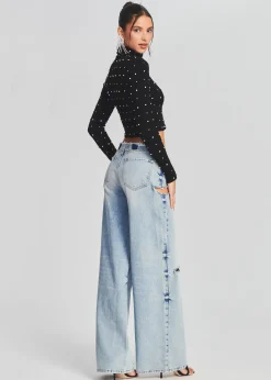 Retrofete Aston Wide Leg Jean Coastline Best Sale