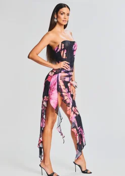 Retrofete Atlas Dress Tropical Leaf Outlet