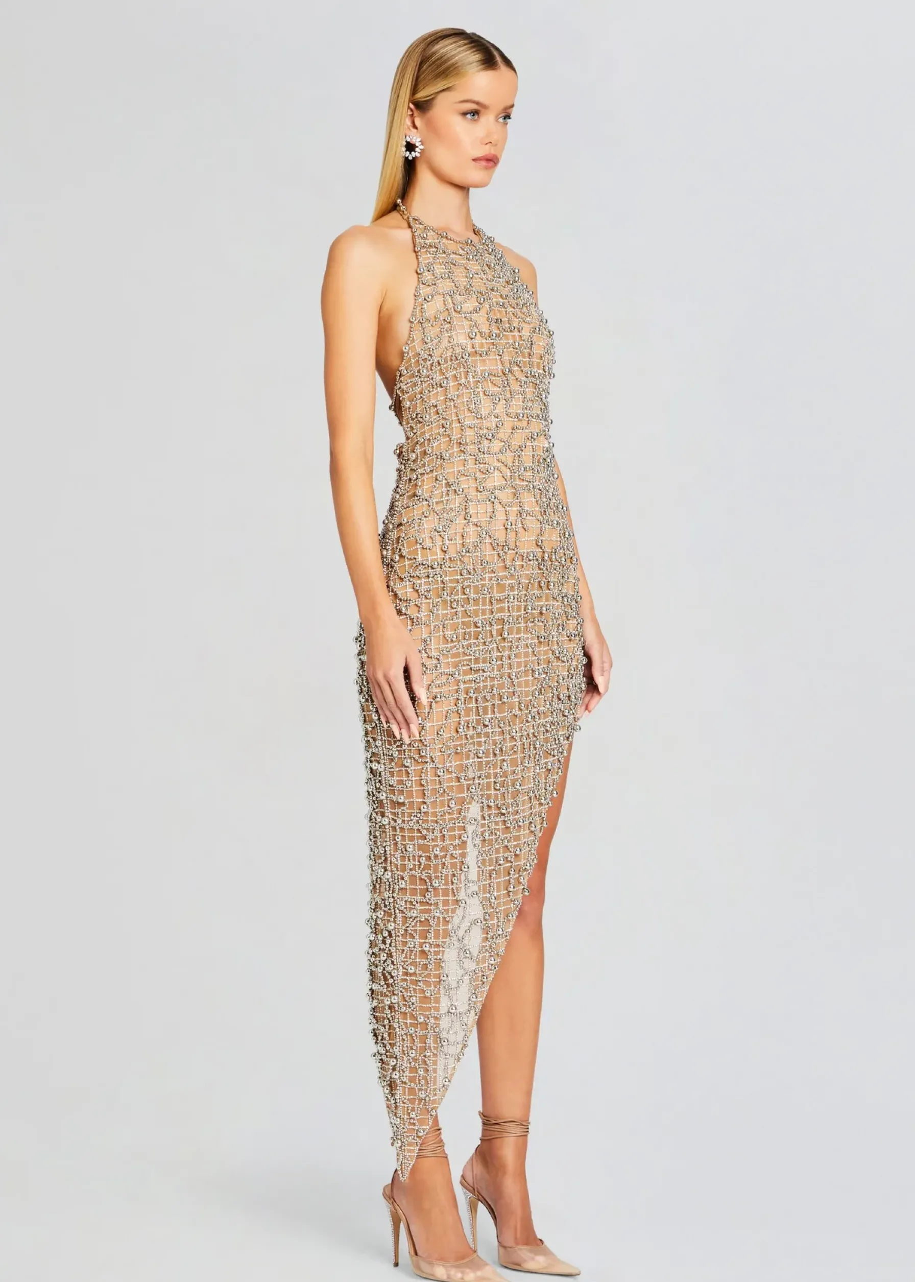 Retrofete Audacia Embellished Dress Silver Shop