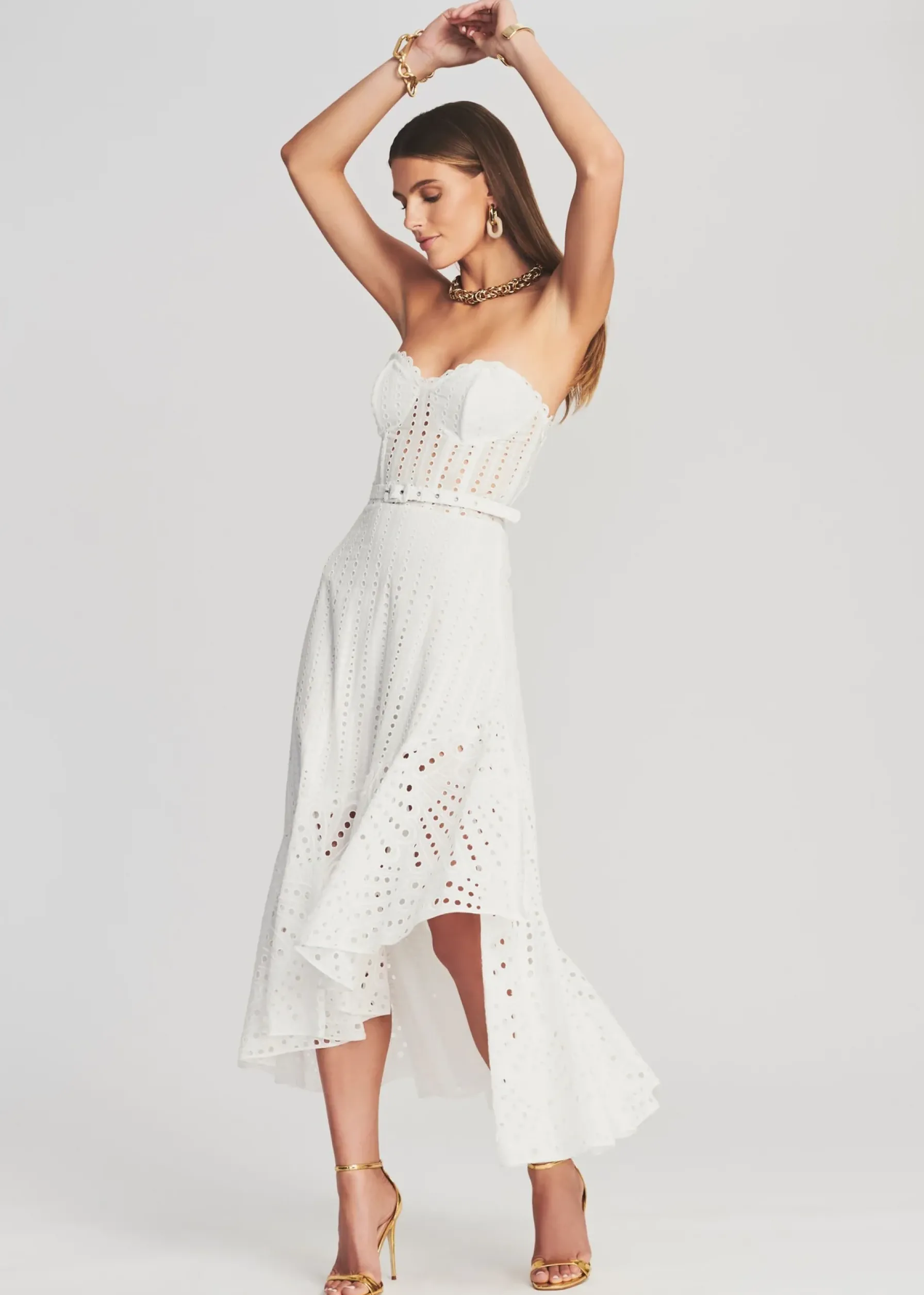Retrofete Aurora Long Dress White Flash Sale