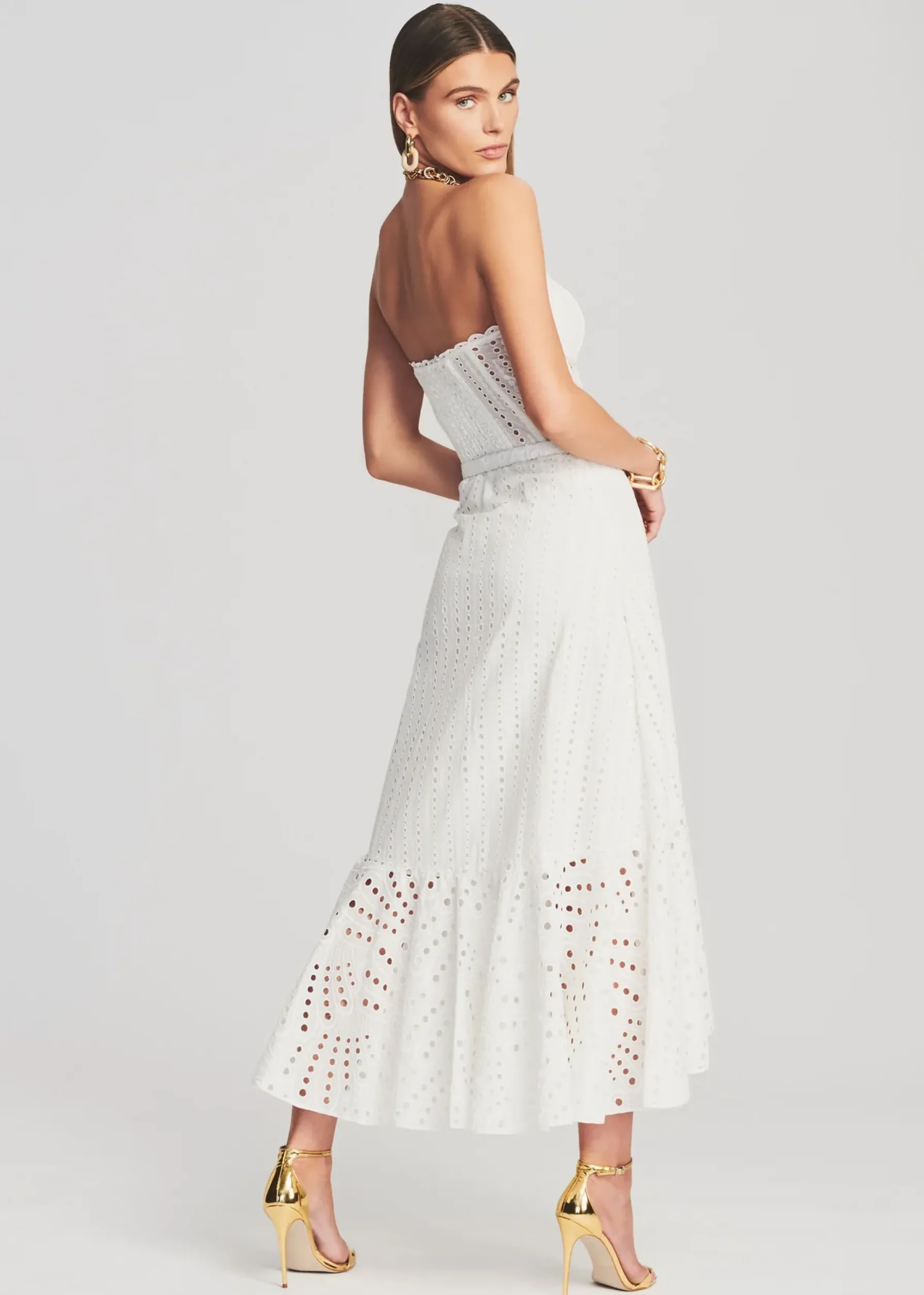 Retrofete Aurora Long Dress White Flash Sale