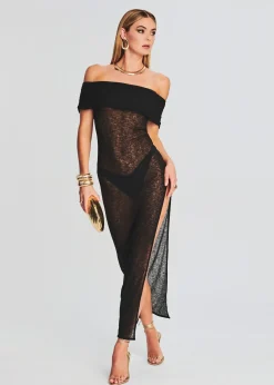 Retrofete Ava Off Shoulder Dress Black Discount