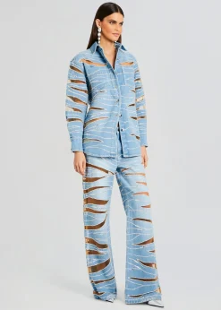 Retrofete Avani Embellished Denim Shirt Bondi Store