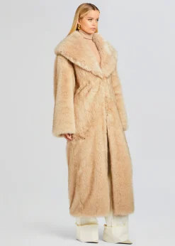 Retrofete Averie Faux Fur Coat Tannin Outlet