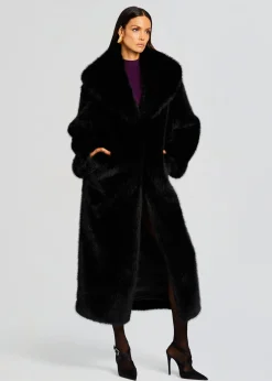 Retrofete Averie Faux Fur Coat Black Best Sale