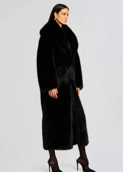 Retrofete Averie Faux Fur Coat Black Best