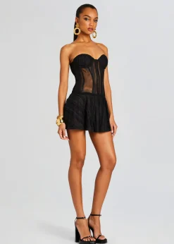 Retrofete Bakary Short Dress Black Sham Outlet