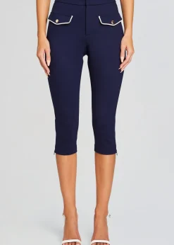 Retrofete Basil Capri Pant Navy New