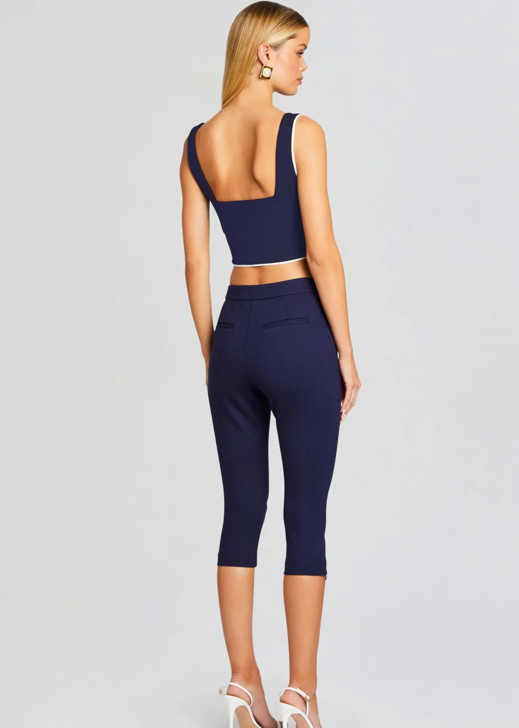 Retrofete Basil Capri Pant Navy Hot