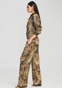 Retrofete Baxter Silk Pant Jungle Leopard Clearance