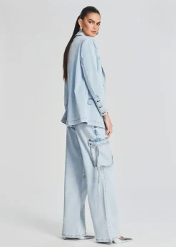 Retrofete Beckett Denim Blazer Skylight Flash Sale